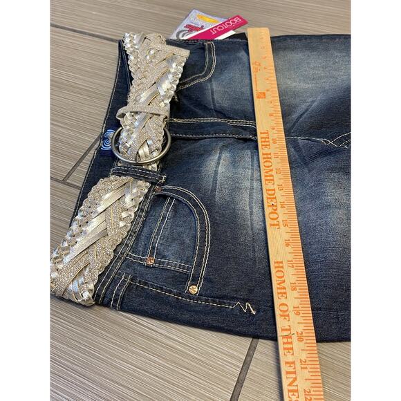 y2k grunge streetwear Angels bootcut jeans 14 high rise dark wash deadstock - Picture 6 of 11